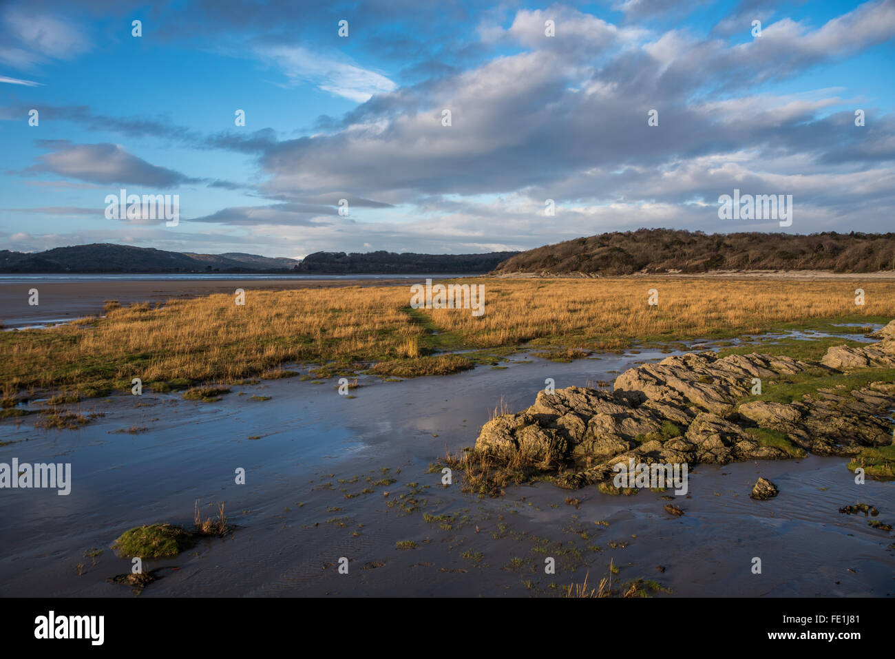 White Creek Bay near Arnside on The Kent Estuary Stock Photo