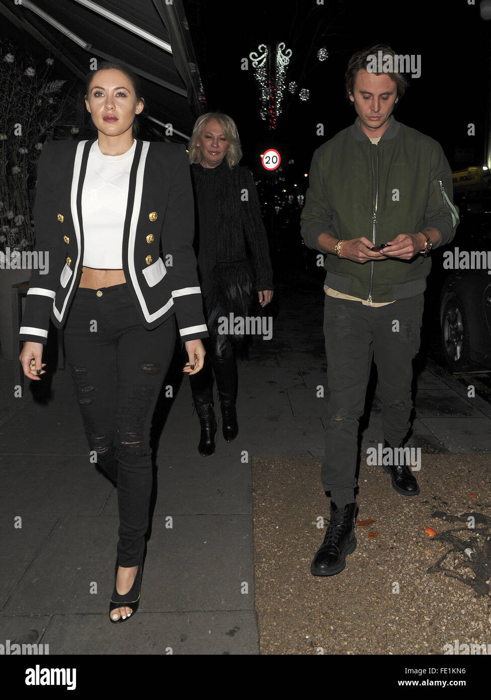 Jonathan Cheban seen arriving and leaving Roka Restaurant in central London with his girlfriend