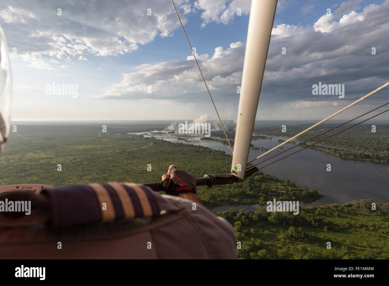 Microlight Flight, Victoria Falls, Zambia, Africa Stock Photo Alamy