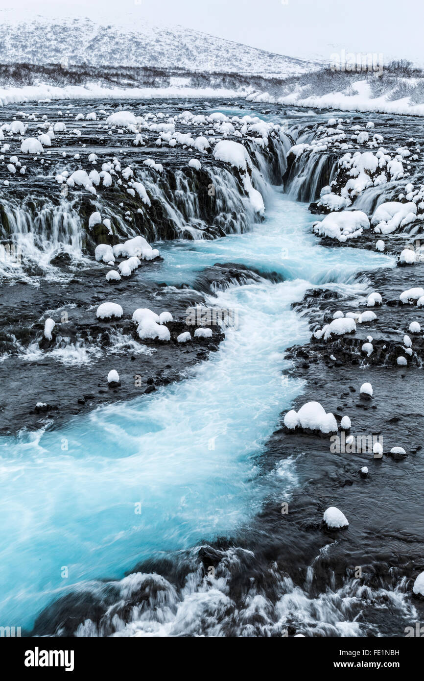 The Bruarfoss waterfall, Iceland Stock Photo