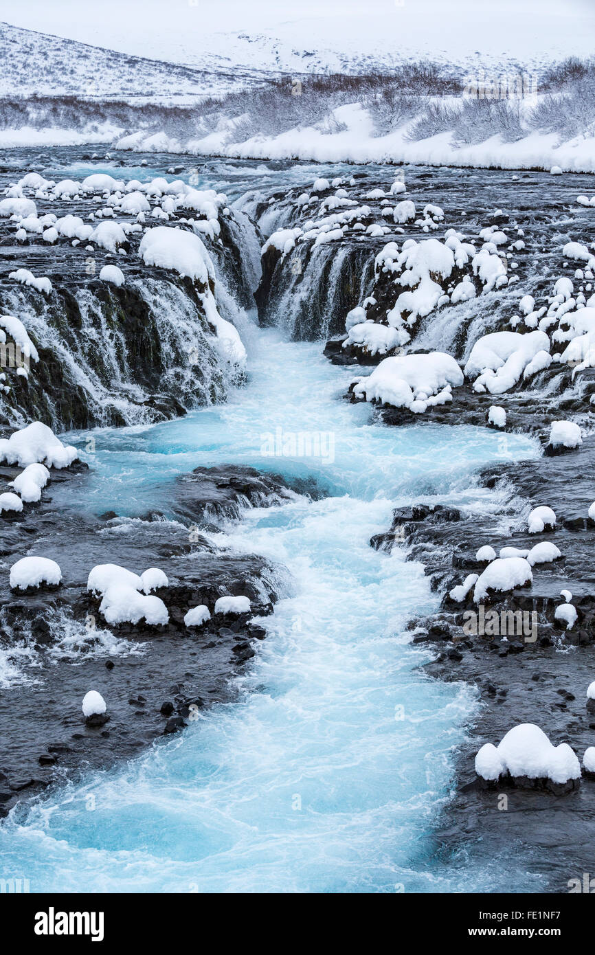 The Bruarfoss waterfall, Iceland Stock Photo