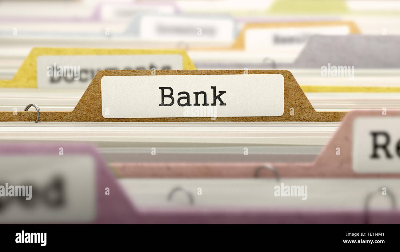 Bank on Business Folder in Catalog Stock Photo Alamy