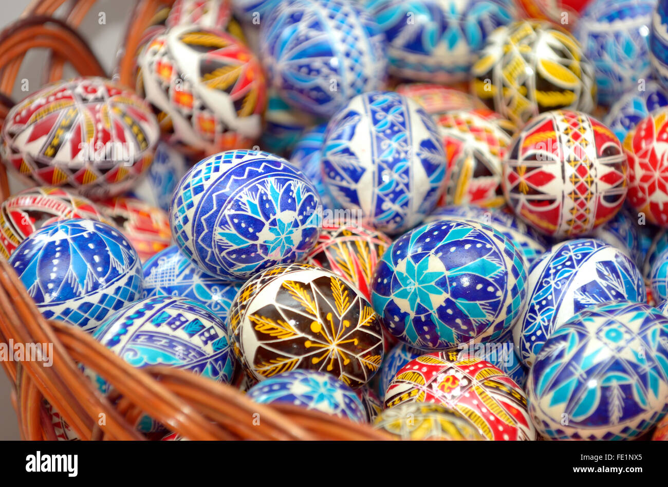 Traditional easter eggs hand painted Stock Photo - Alamy