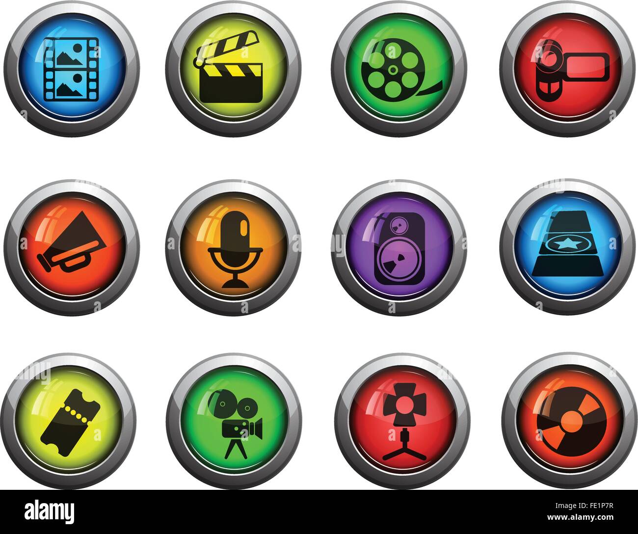 Film industry icons Stock Vector Image & Art - Alamy
