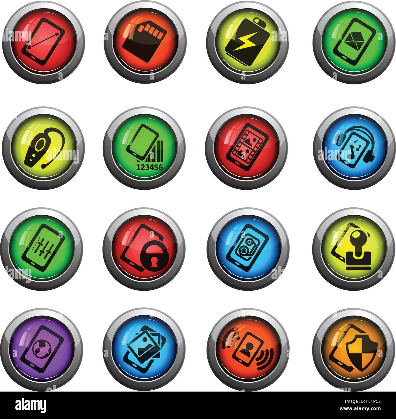 Smarthone specs icons set Stock Vector Image & Art - Alamy