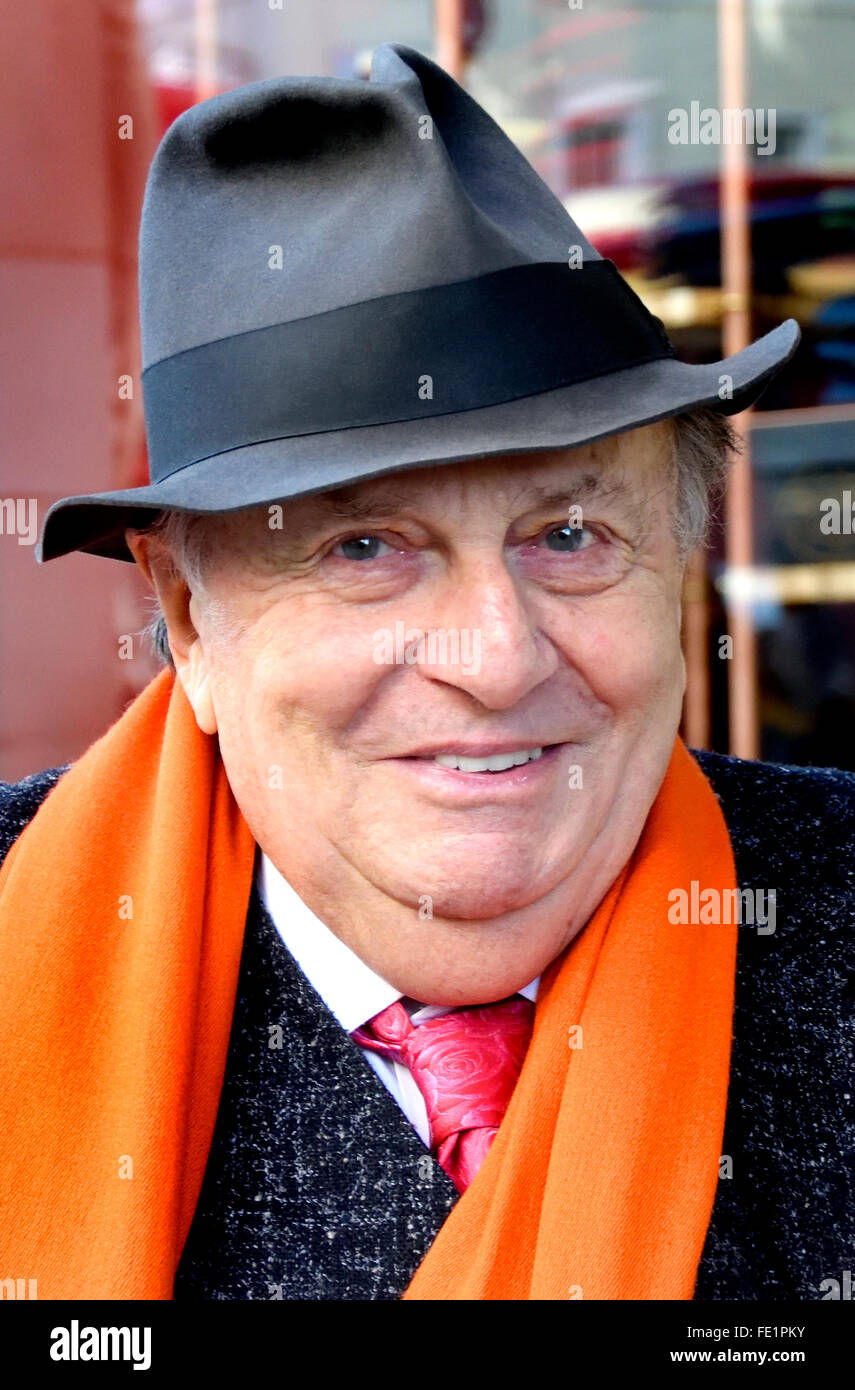 Barry Humphries outside the Oldie of the Year Awards, Simpsons, the Strand, London 2nd Feb 2016 Stock Photo