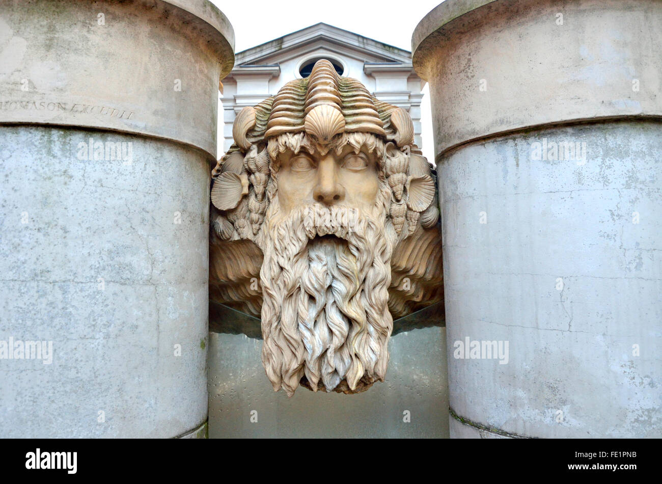 London, England, UK. Neptune Fountain, St Paul's churchyard, Covent Garden (Philip Thomason, 1995) Stock Photo