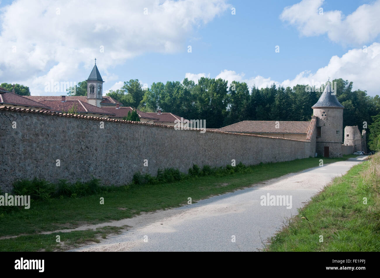 Outer walls of the monastery of Serra San Bruno, Calabria, Italy Stock