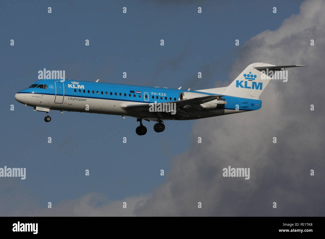 KLM CITY HOPPER FOKKER 70 Stock Photo