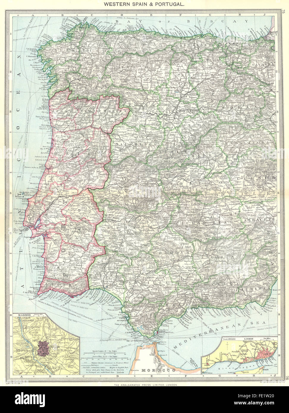 Mapa Antigo Da Espanha, Do França E Do Portugal Imagem de Stock - Imagem de  enorme, colheita: 54340453