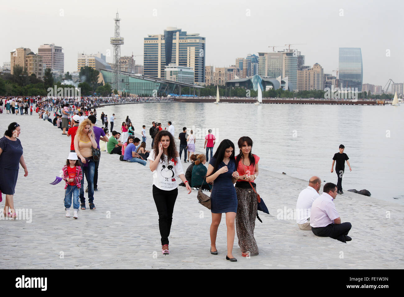 The city of Baku, Azerbaijan Stock Photo