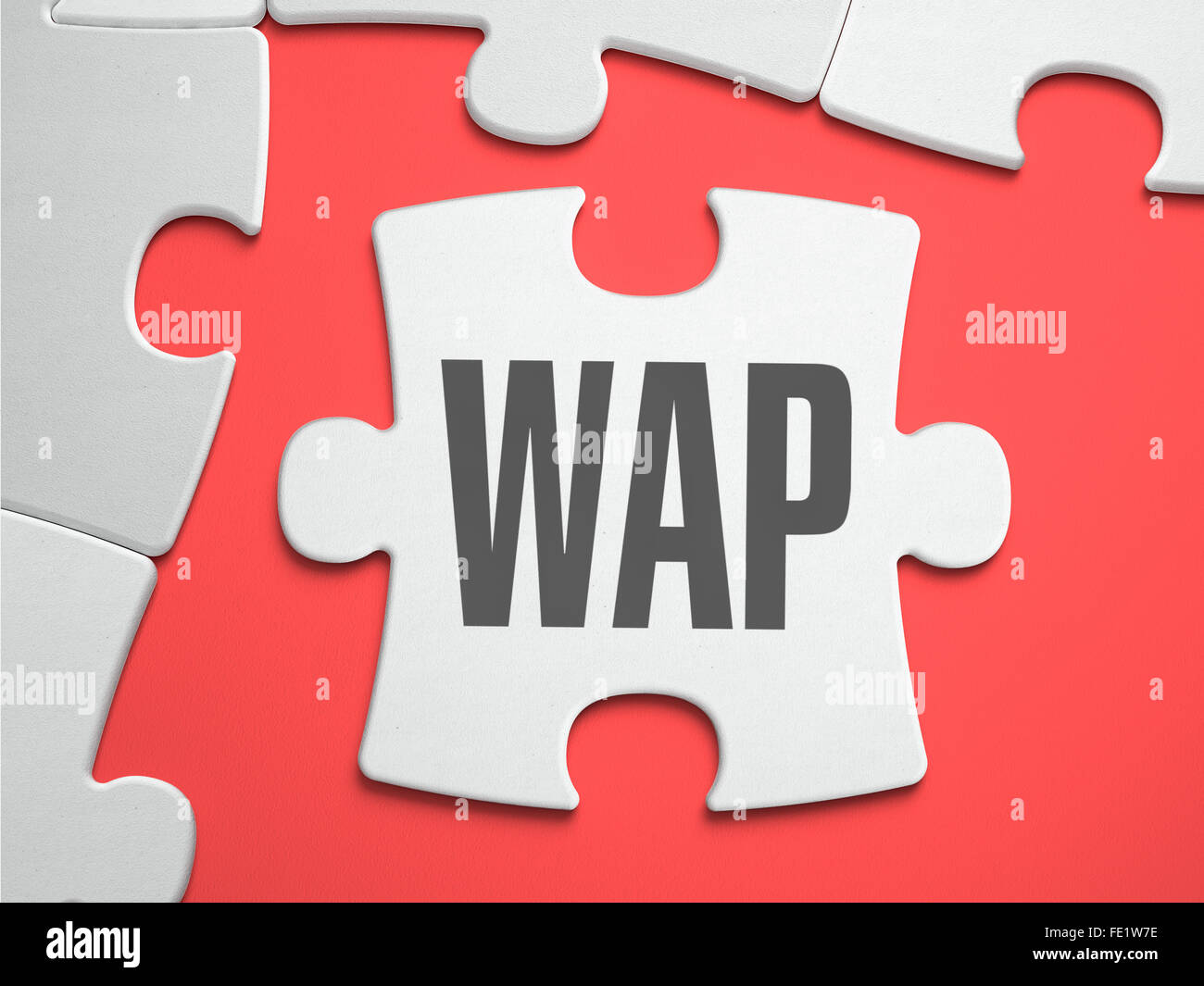 WAP - Puzzle on the Place of Missing Pieces. Stock Photo