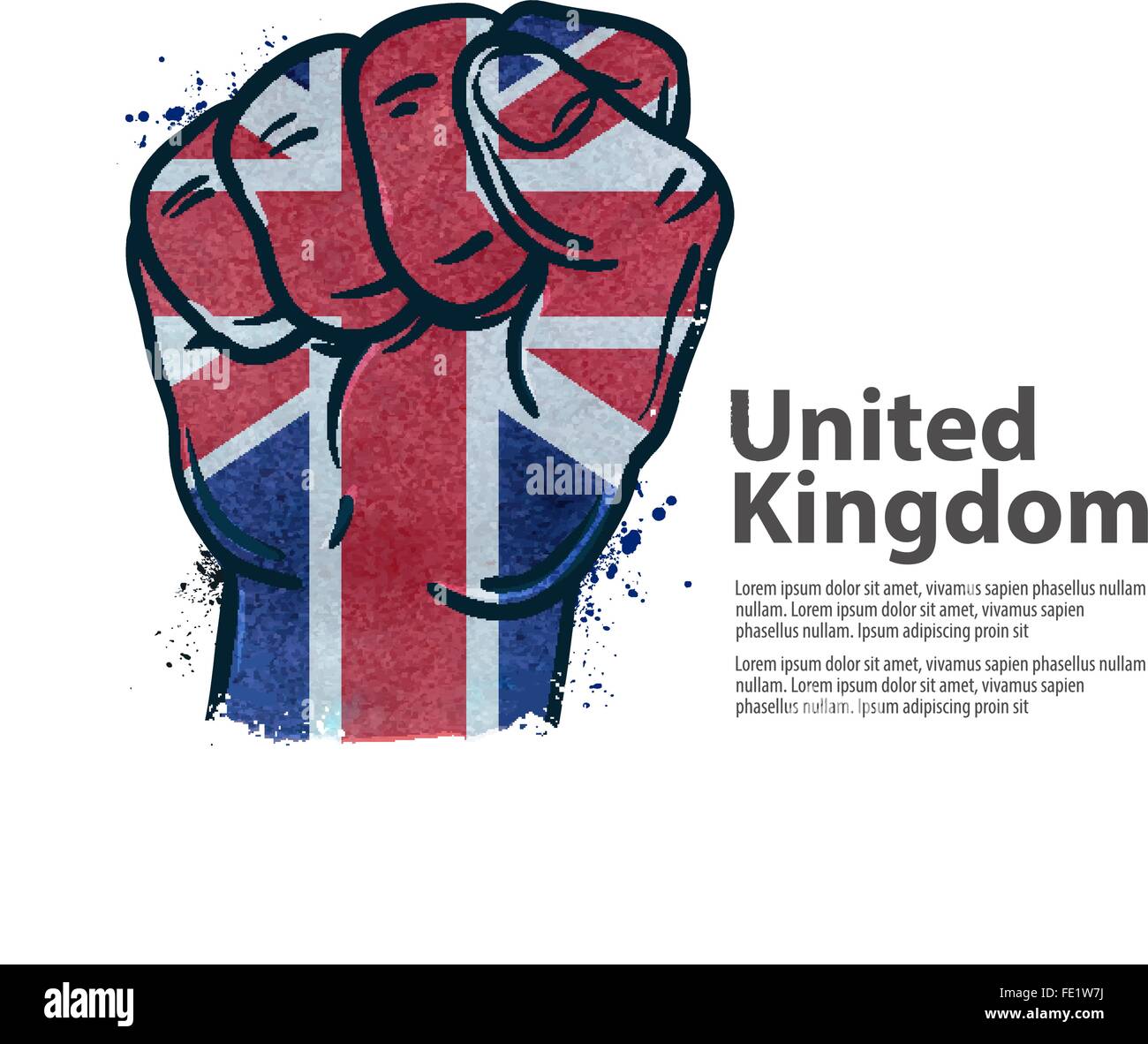 fist. the flag of england, britain, uk. vector illustration Stock Vector