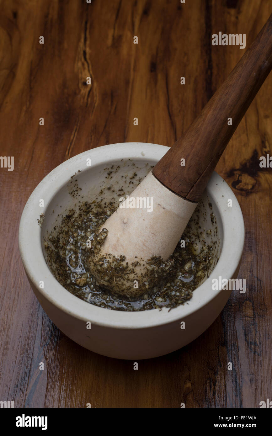 Pestal mortar pesto hires stock photography and images Alamy