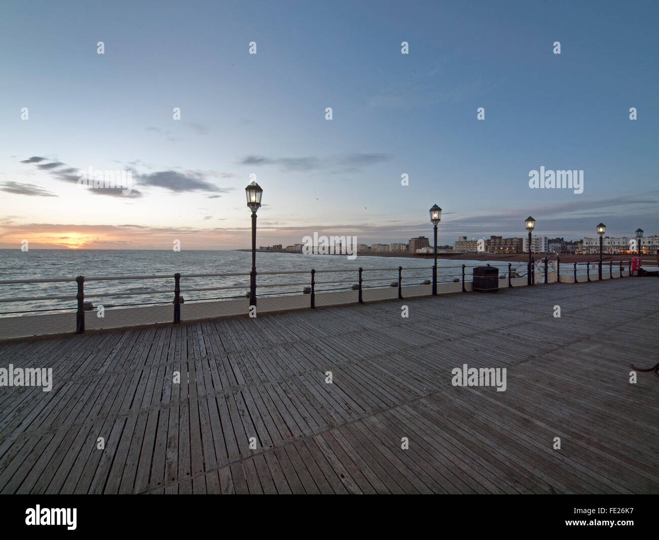 The end of Worthing Pier in early evening Stock Photo Alamy