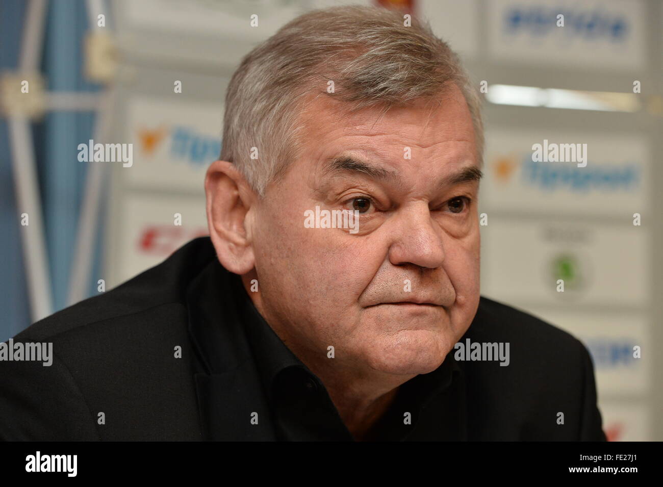 Prague, Czech Republic. 04th Feb, 2016. Press conference to announce national hockey teams roster for Euro Hockey Tour two games with Russia and present new operational team for 2016/17 season with Czech coach Vladimir Vujtek in Prague, Czech Republic, February 4, 2016. © Katerina Sulova/CTK Photo/Alamy Live News Stock Photo