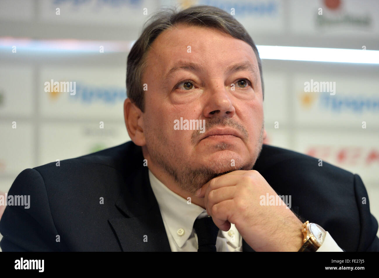 Prague, Czech Republic. 04th Feb, 2016. Press conference to announce national hockey teams roster for Euro Hockey Tour two games with Russia and present new operational team for 2016/17 season with Czech Ice Hockey Association (CSLH) President Tomas Kral in Prague, Czech Republic, February 4, 2016. © Katerina Sulova/CTK Photo/Alamy Live News Stock Photo
