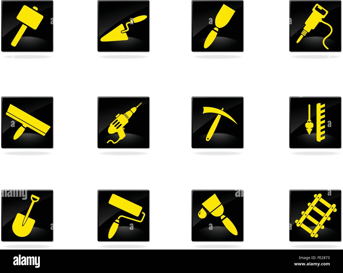 Building equipment icons set Stock Vector Image & Art - Alamy