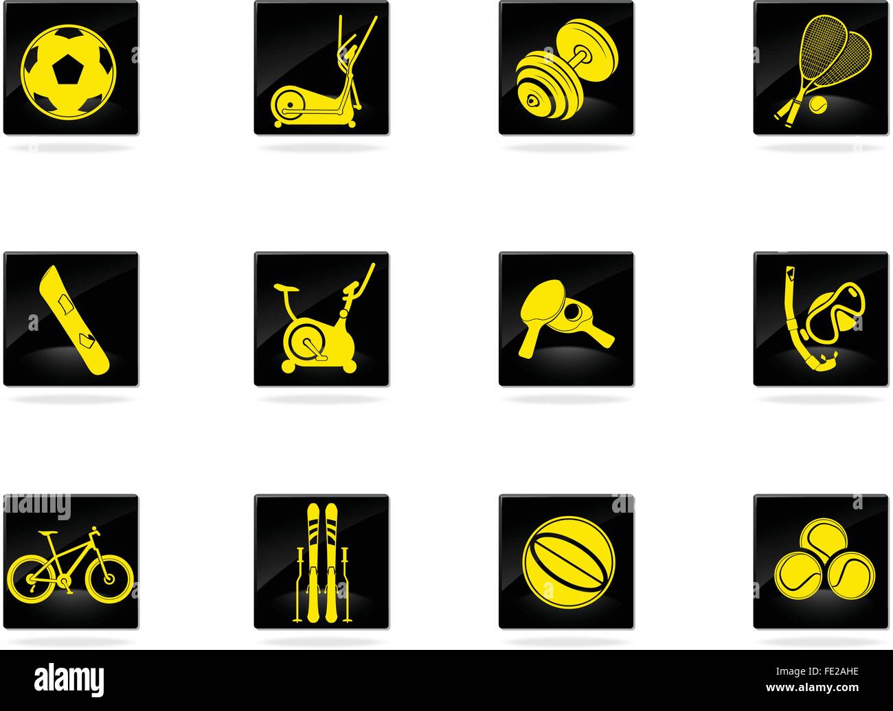 Fitness and Sport vector icons Stock Vector Image & Art - Alamy