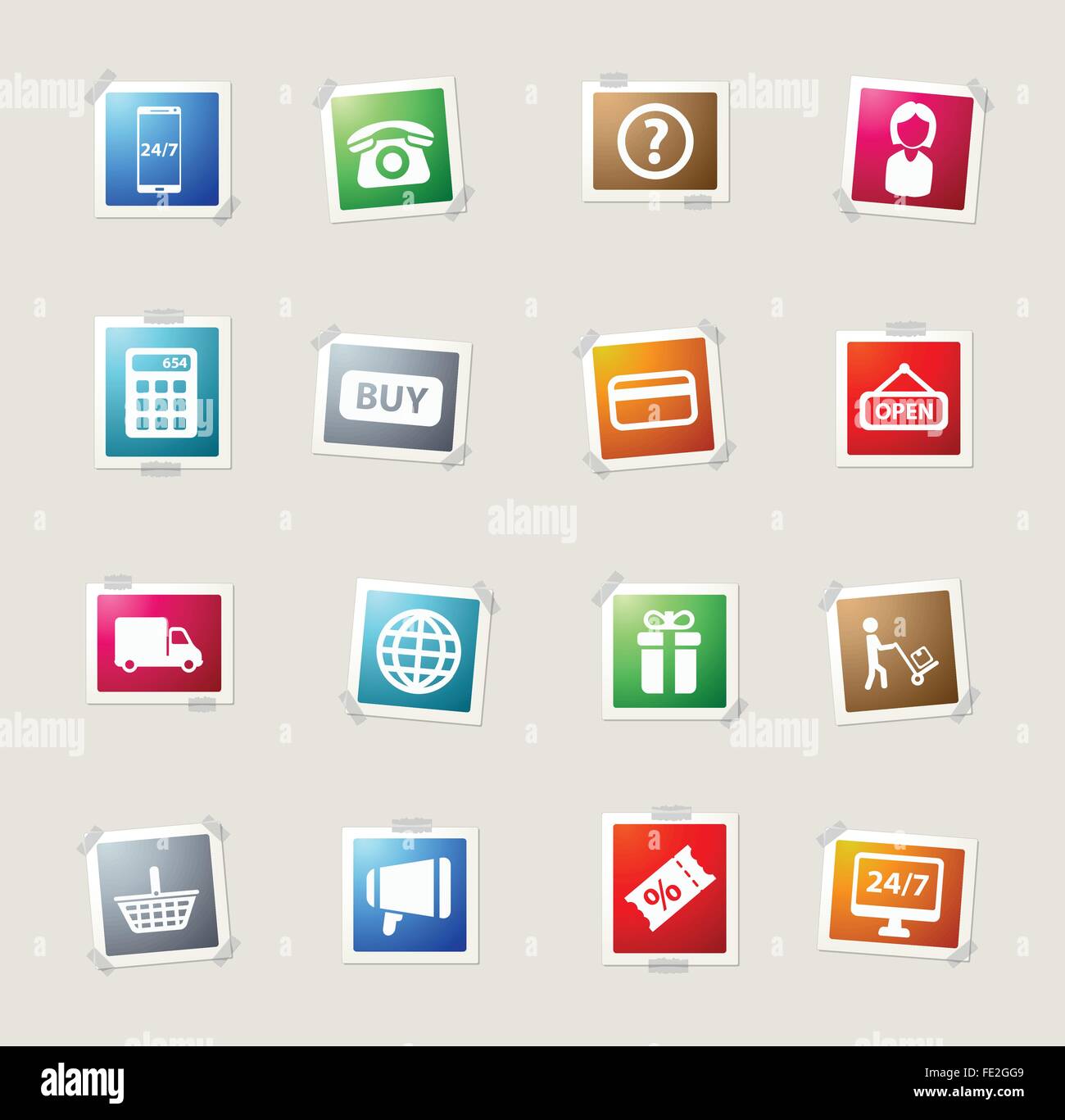 E-commerce simply icons Stock Vector Image & Art - Alamy
