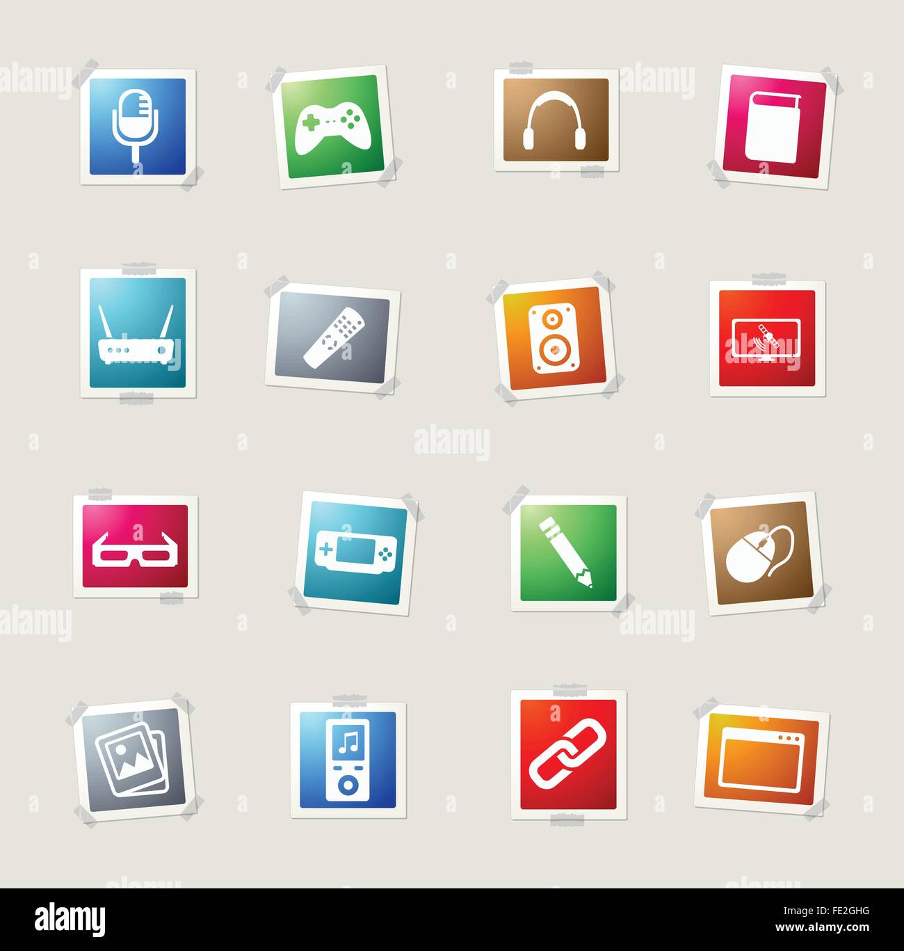 Media simply icons Stock Vector Image & Art - Alamy