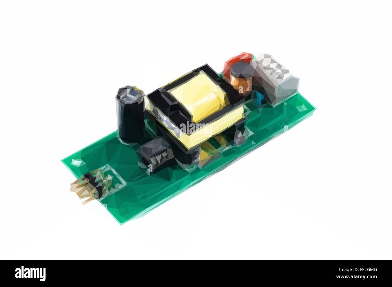 Technology green circuit board illustration Stock Vector Image & Art ...