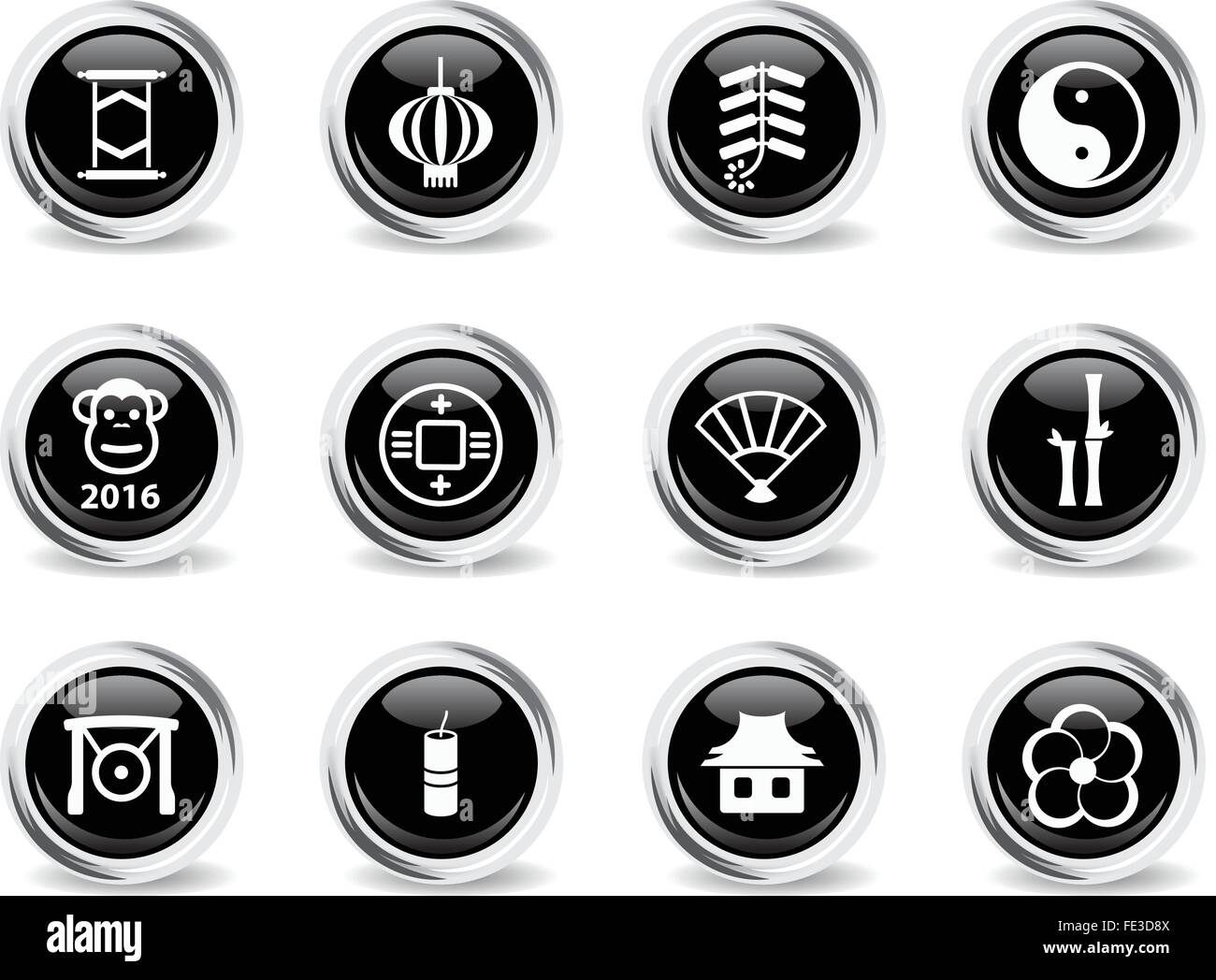 Chinese New Year simply icons Stock Vector Image & Art - Alamy