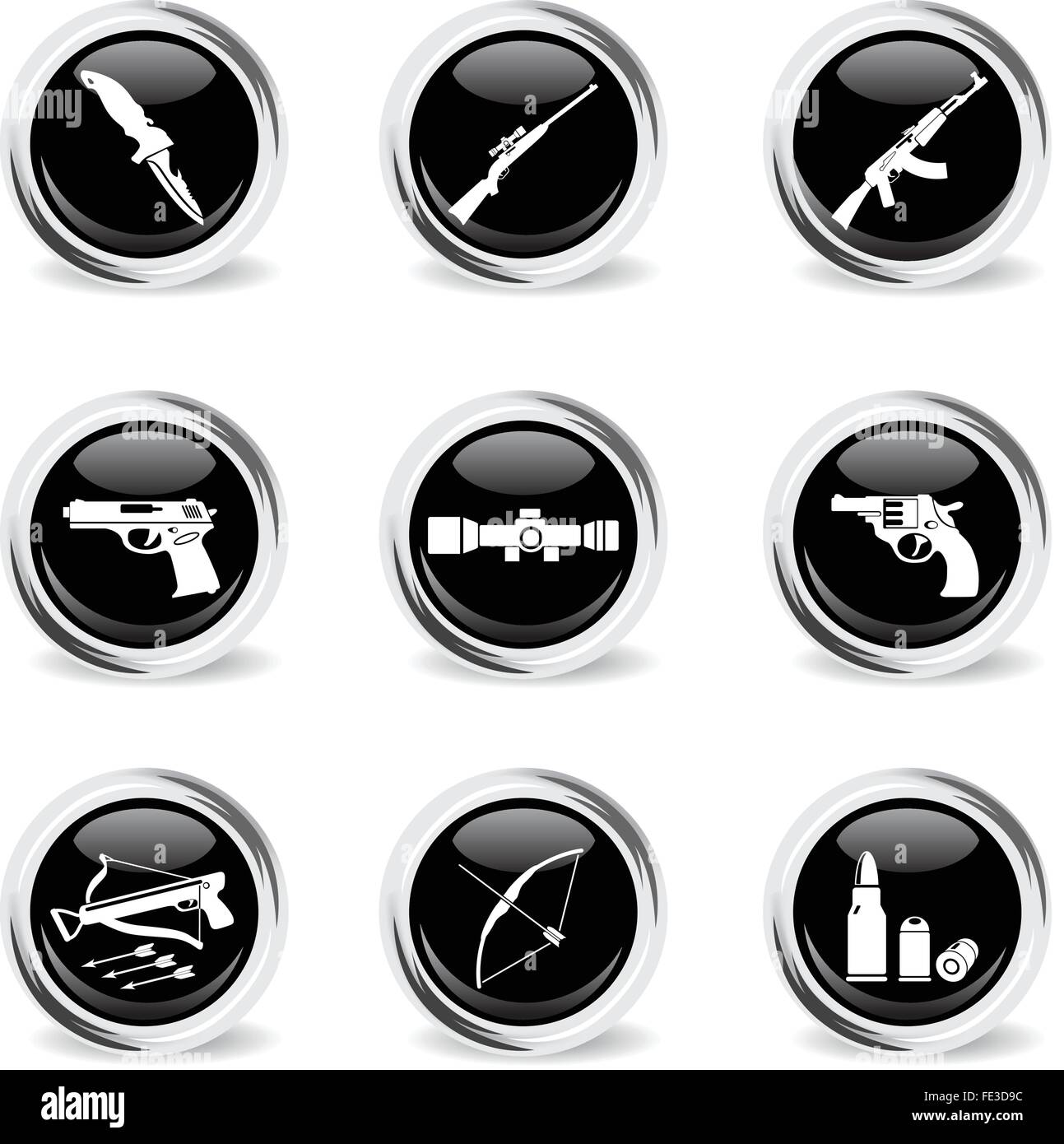 Weapon icon set Stock Vector Image & Art - Alamy