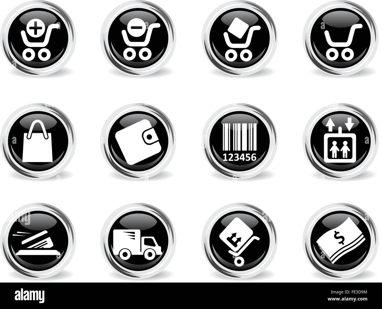 Diving icon set Stock Vector