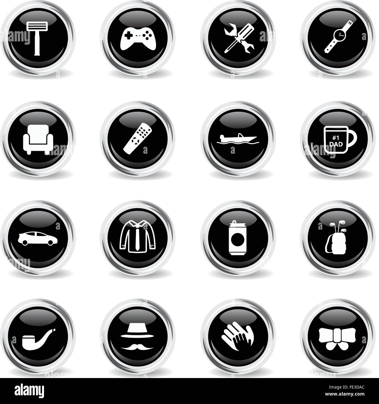 Fathers day simply icons Stock Vector Image & Art - Alamy