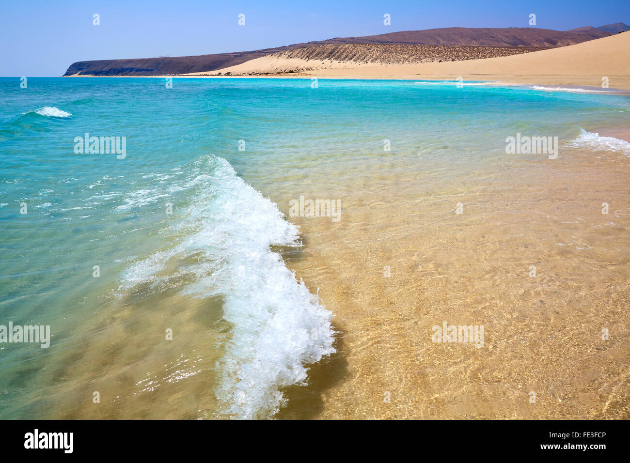 Jandia beach Risco el Paso Fuerteventura at Canary Islands of Spain Stock Photo