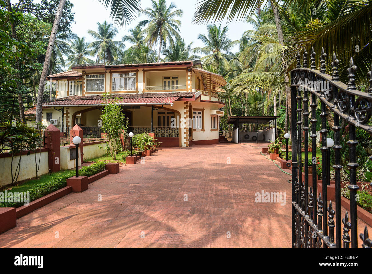 India Goa Colonial homes Stock Photo Alamy