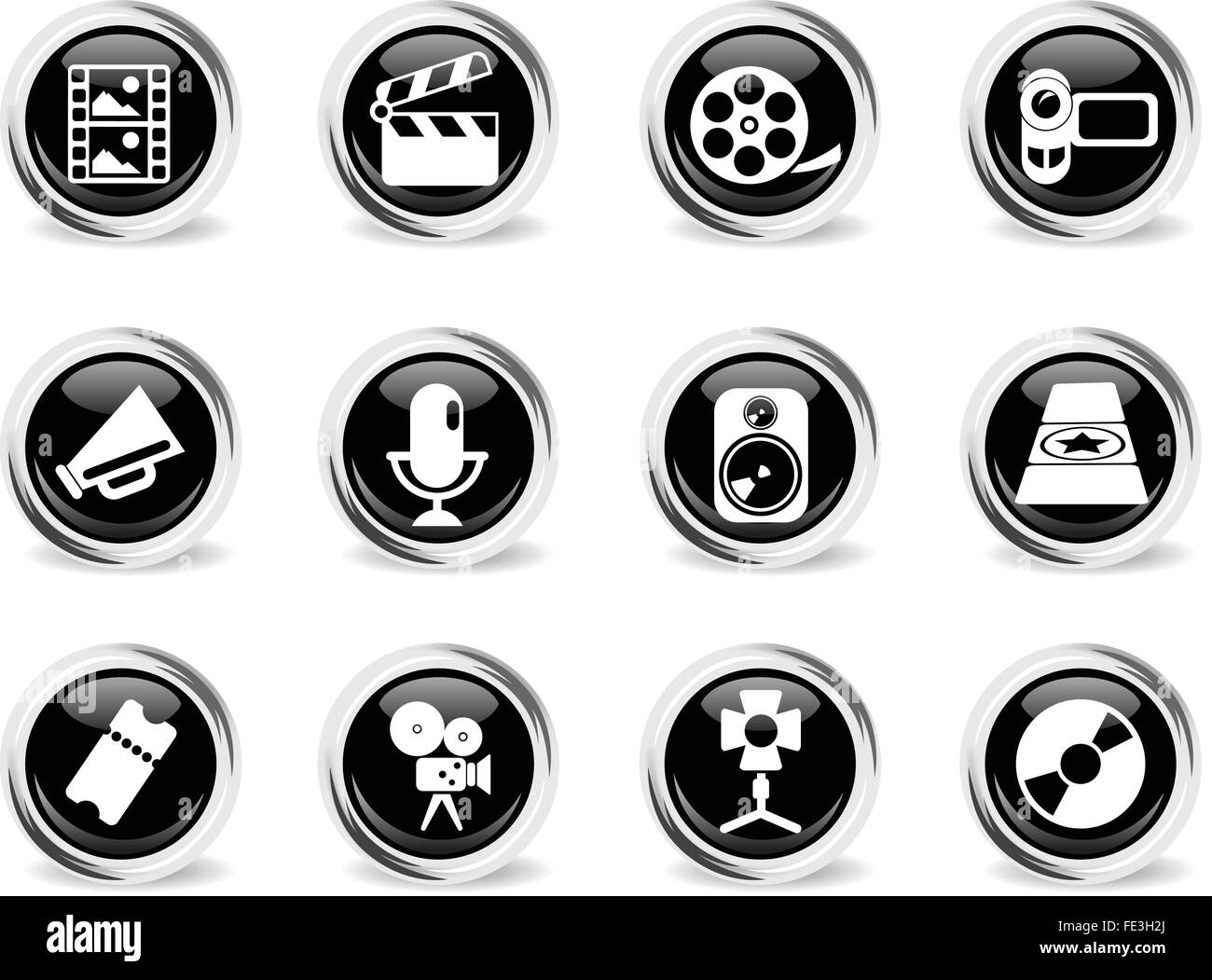 Film Industry Icons Stock Vector Image & Art - Alamy