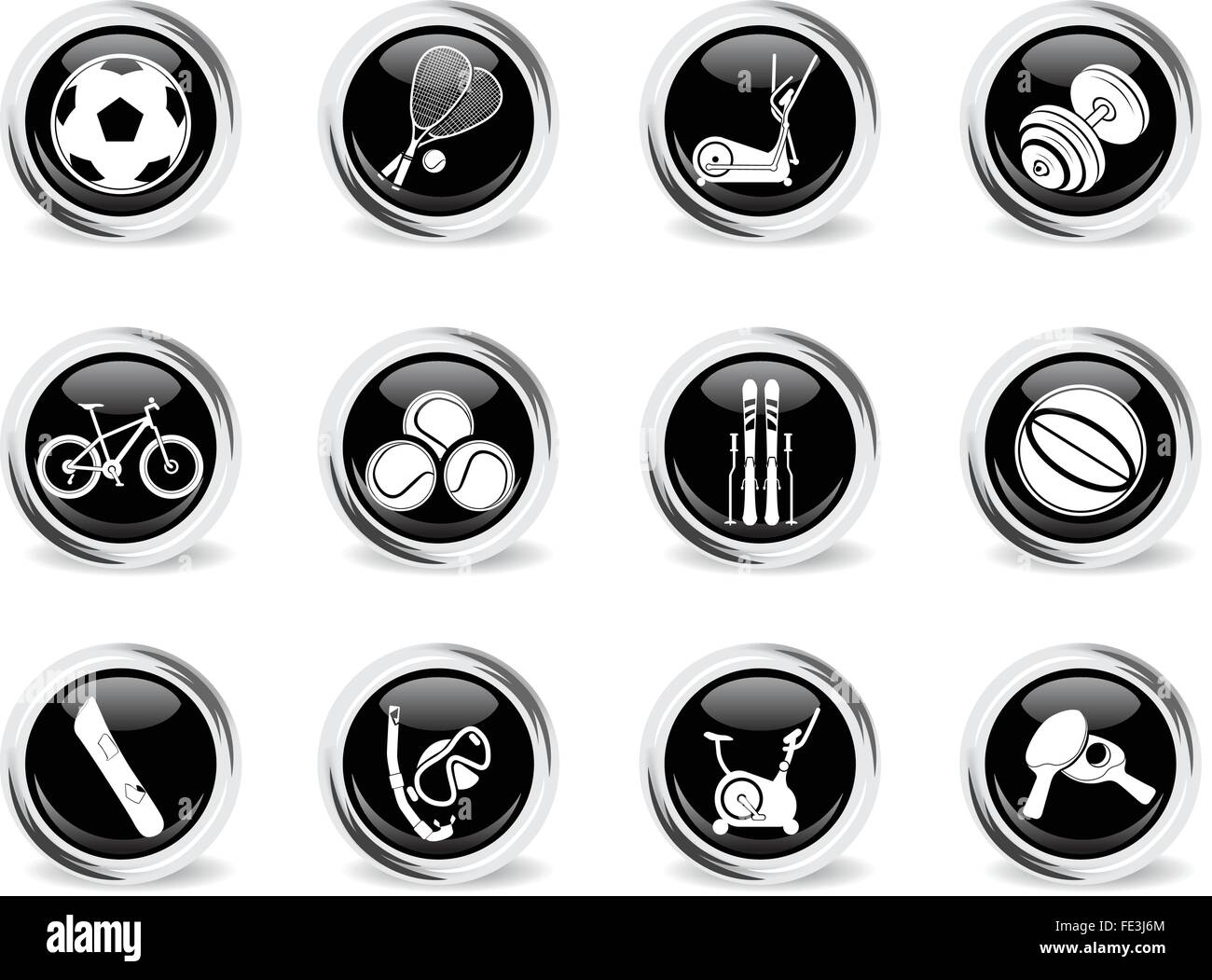 Fitness and Sport vector icons Stock Vector Image & Art - Alamy