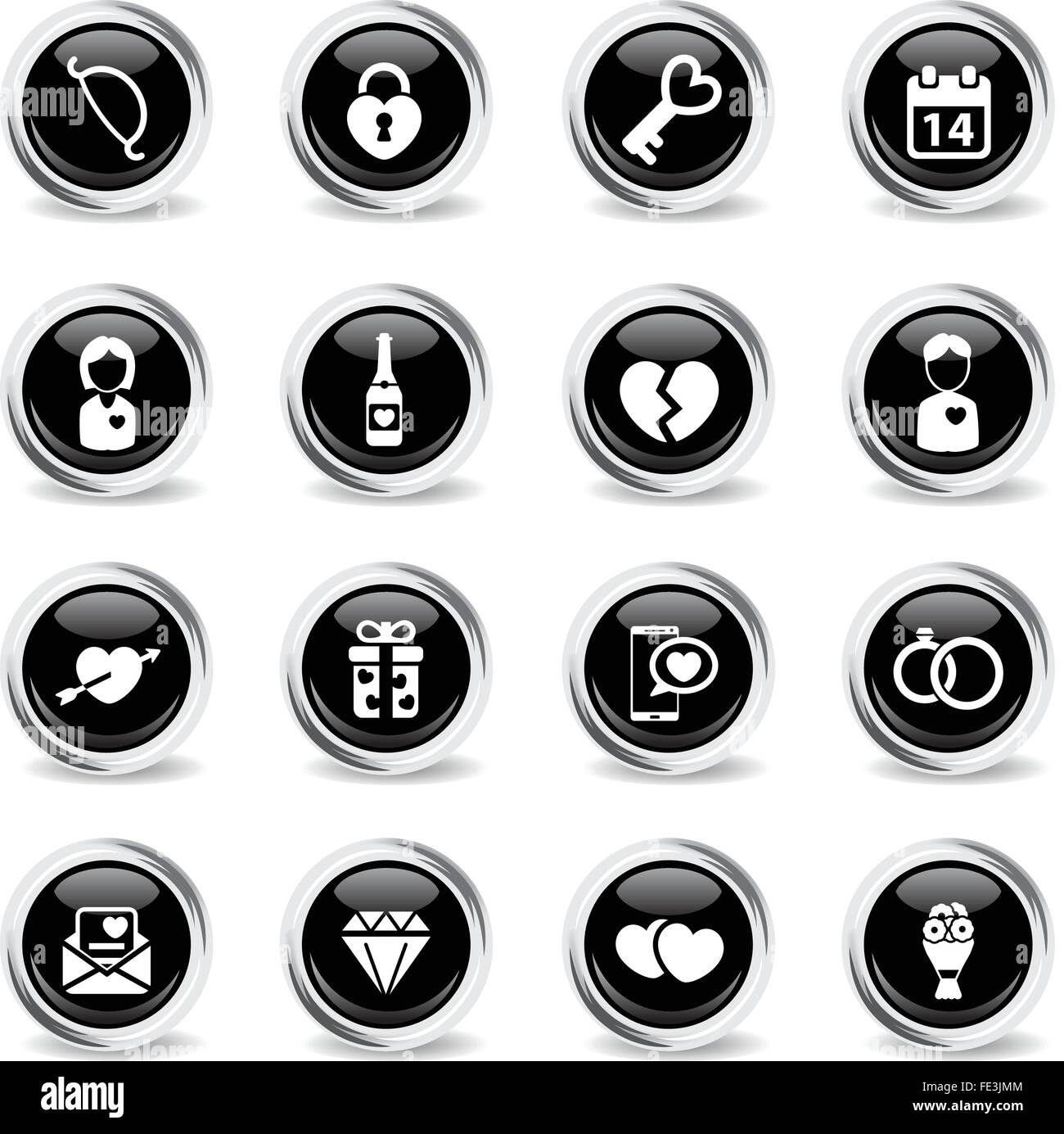 Valentines day simply icons Stock Vector Image & Art - Alamy