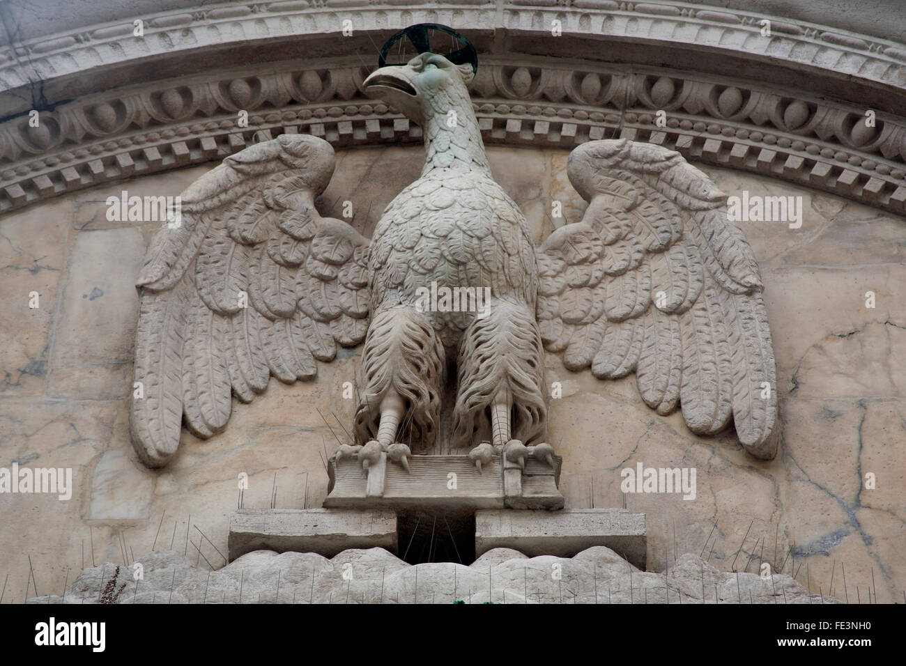 St John's eagle and a frieze carved with foliage Scuola Grande di San ...