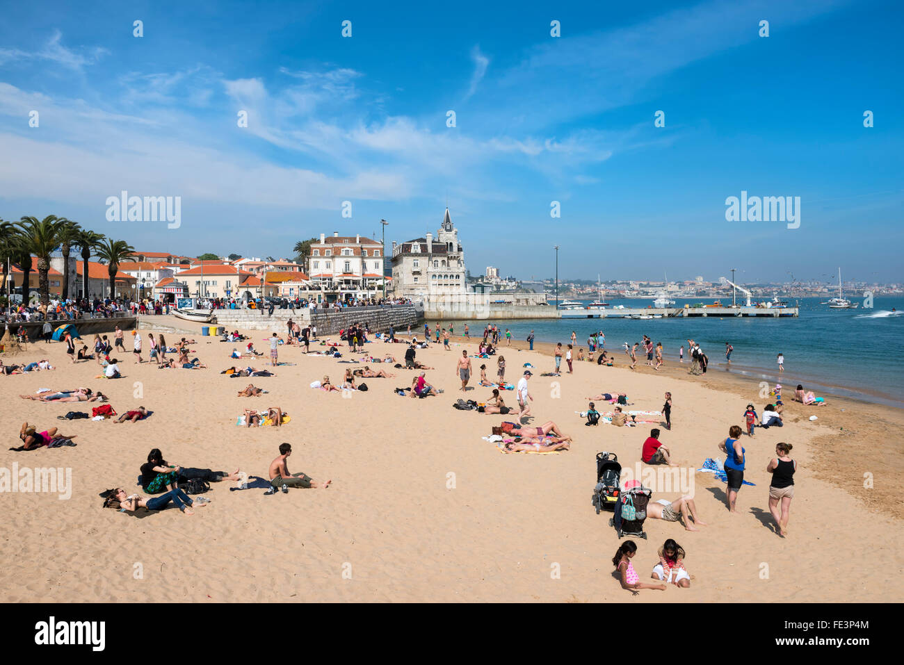 Cascais Beach, Lisbon Coast, Portugal, Europe Stock Photo