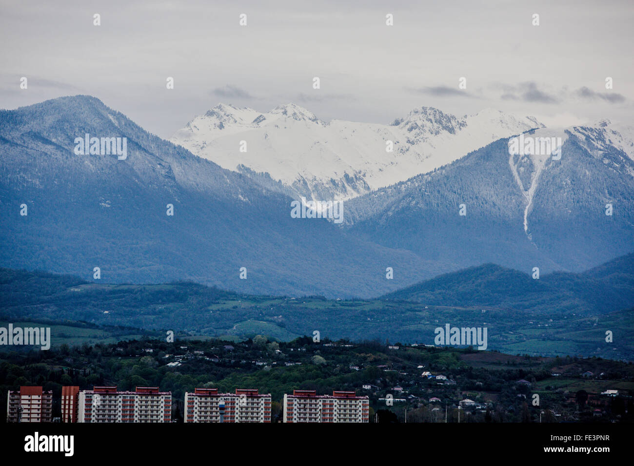 Caucasus Mountains Stock Photo