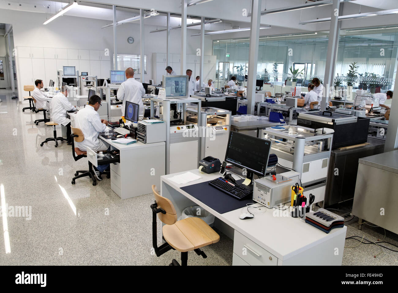 Imm Lab Shot Glass HANDOUT - A handout picture made available by Euroimmun on 04 February ...