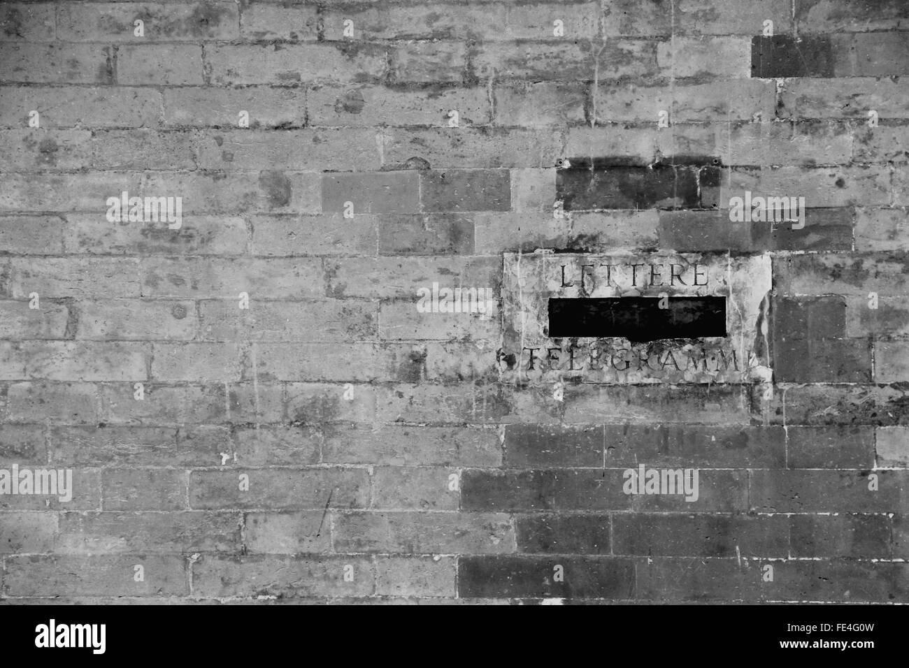 Old Mailbox In Brick Wall Stock Photo Alamy