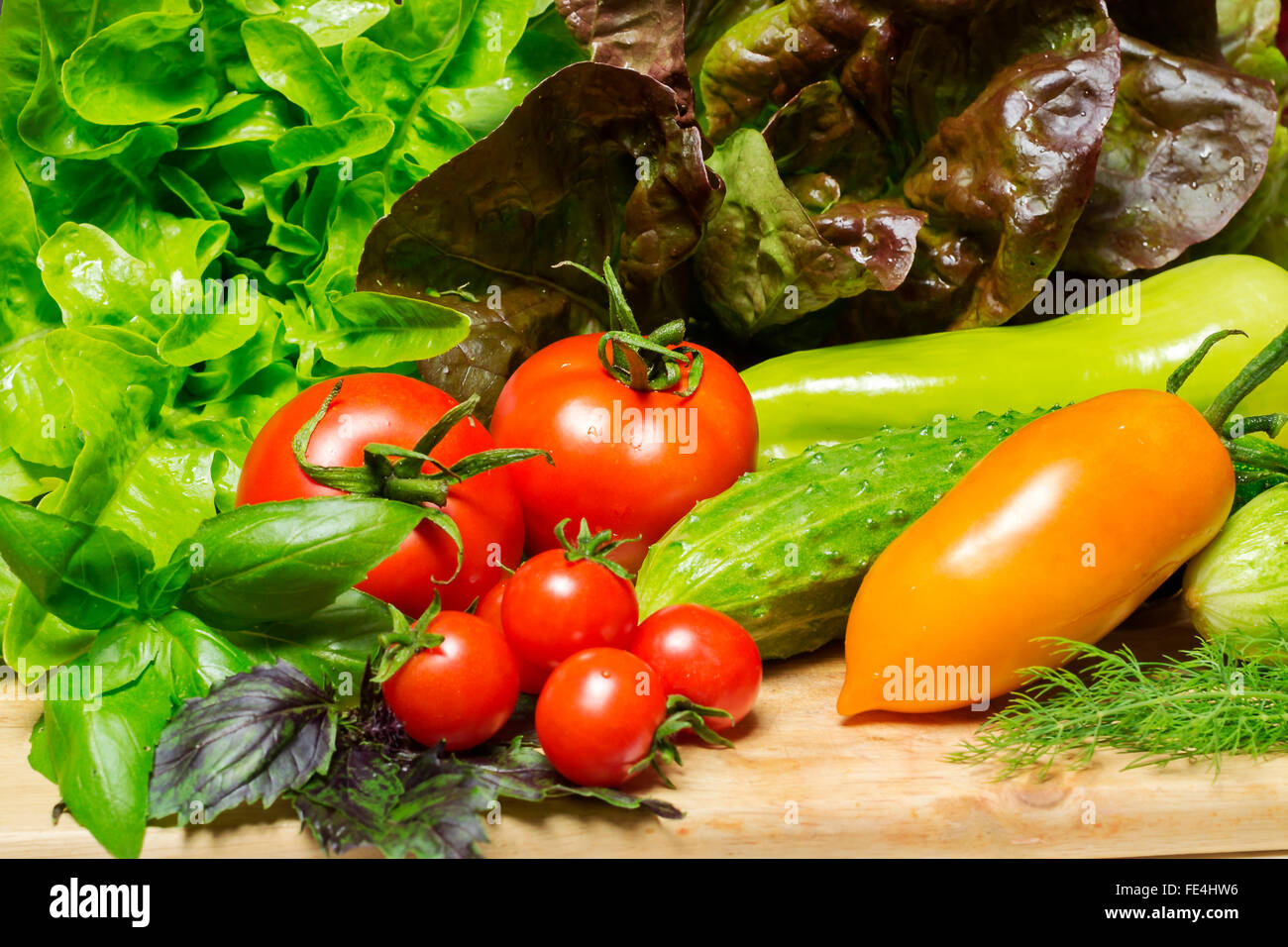 Fresh tasty vegetables for cooking. food Stock Photo