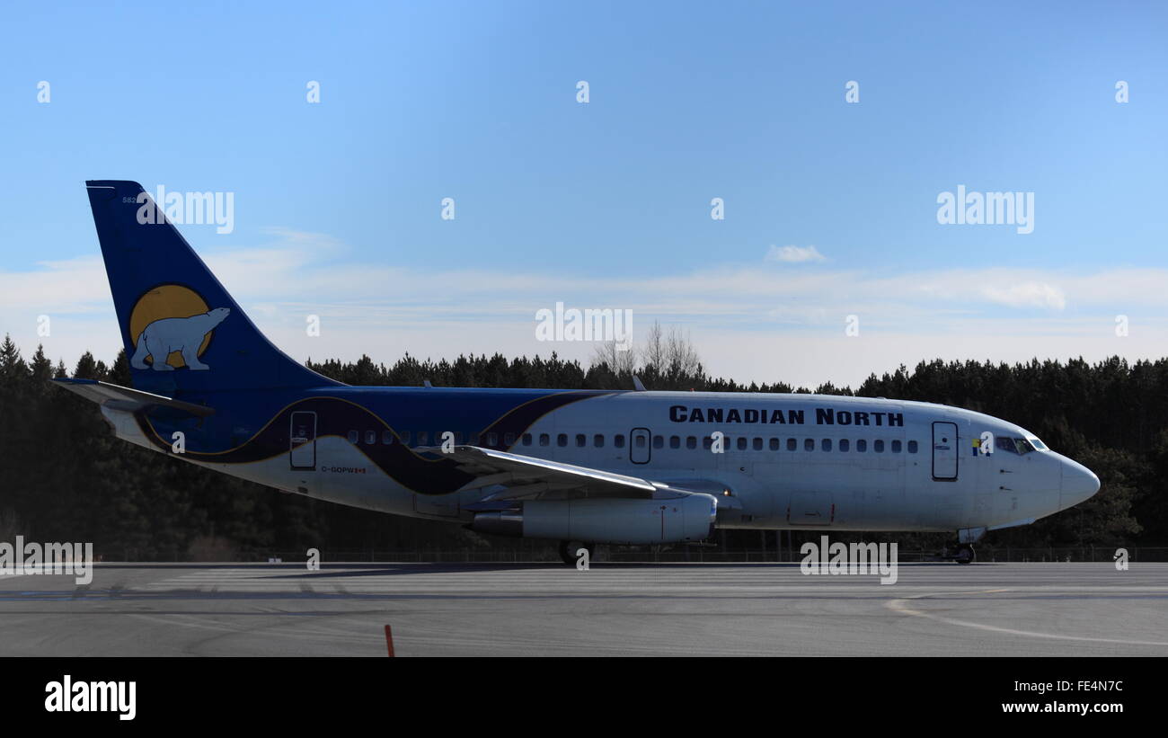 Boeing 737-275C C-GOPW Canadian North at YOW Ottawa Canada, February 01, 2016 Stock Photo