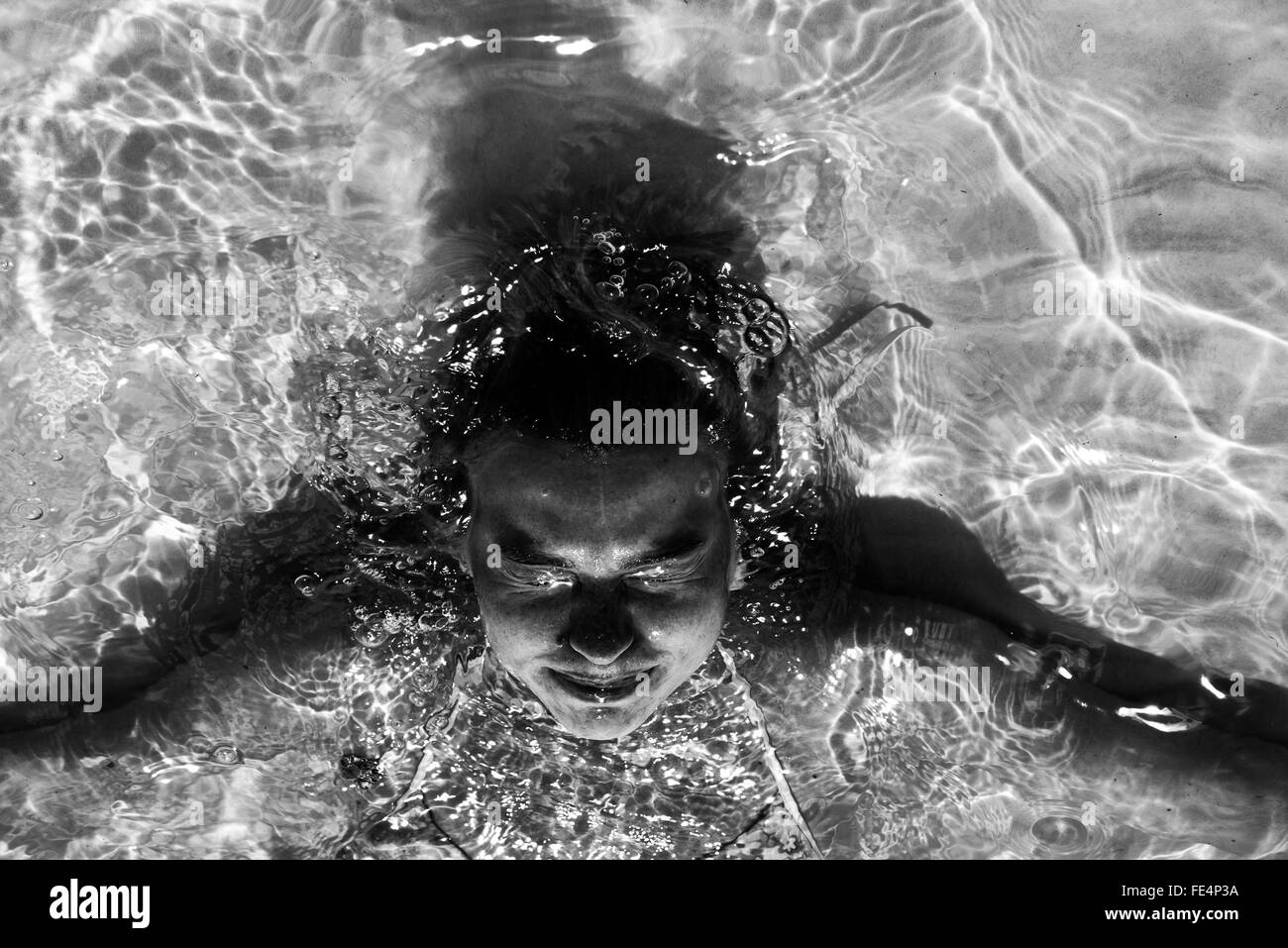 Pool surface water Black and White Stock Photos & Images - Alamy