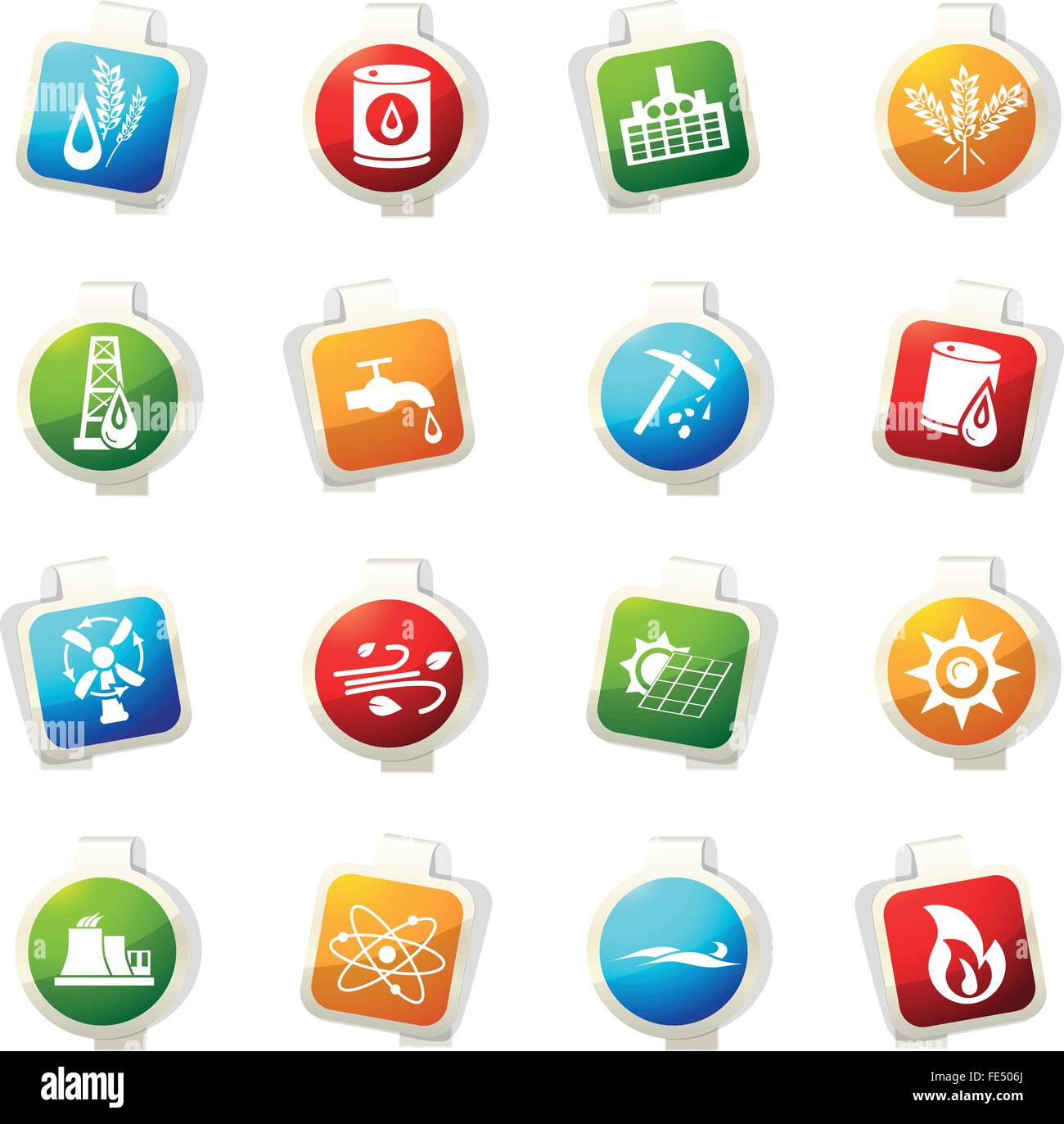 Industrial icons set Stock Vector Image & Art - Alamy