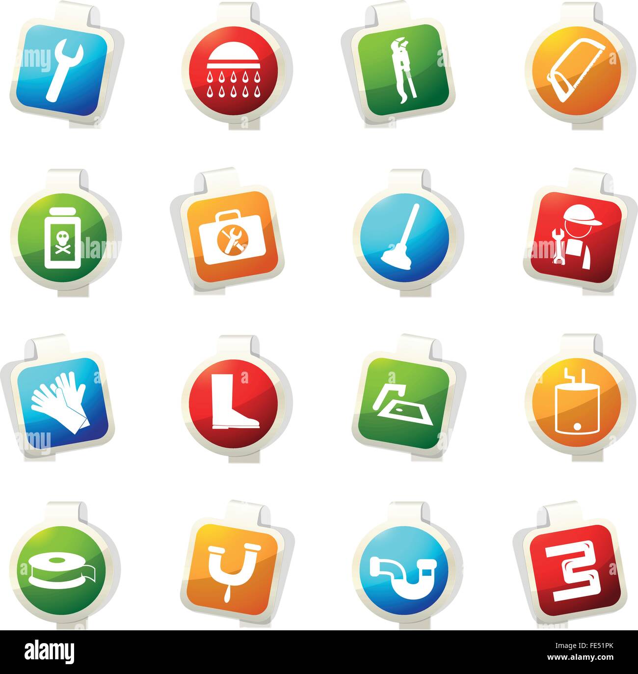 Plumbing icons set Stock Vector Image & Art - Alamy