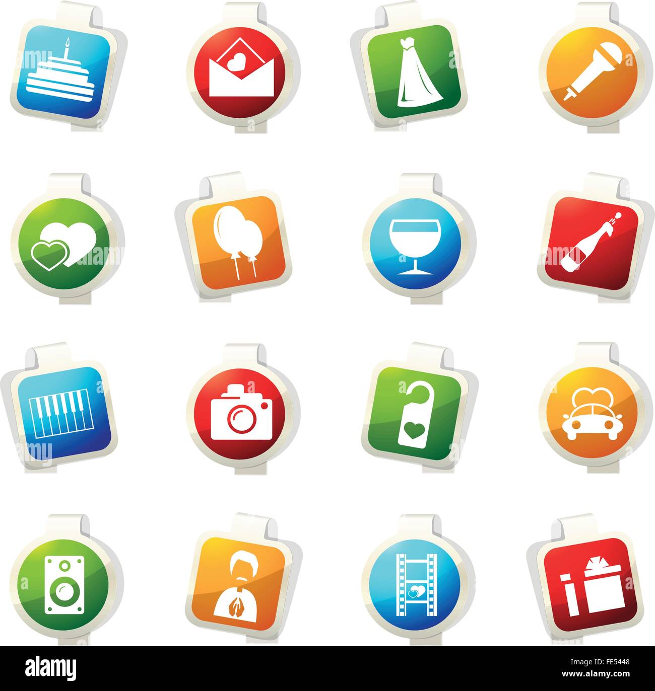 Wedding Icon Set Stock Vector Image & Art - Alamy