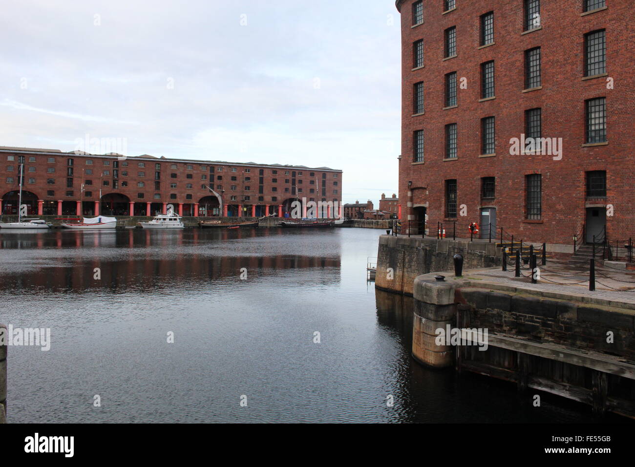 View of the Albert Docks in Liverpool Stock Photo