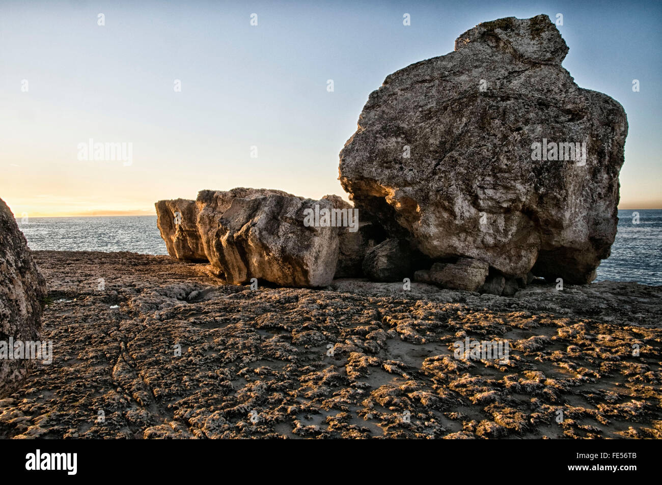 Europe, Spain, Balearic Islands, Majorca, Cala Santany. Stock Photo