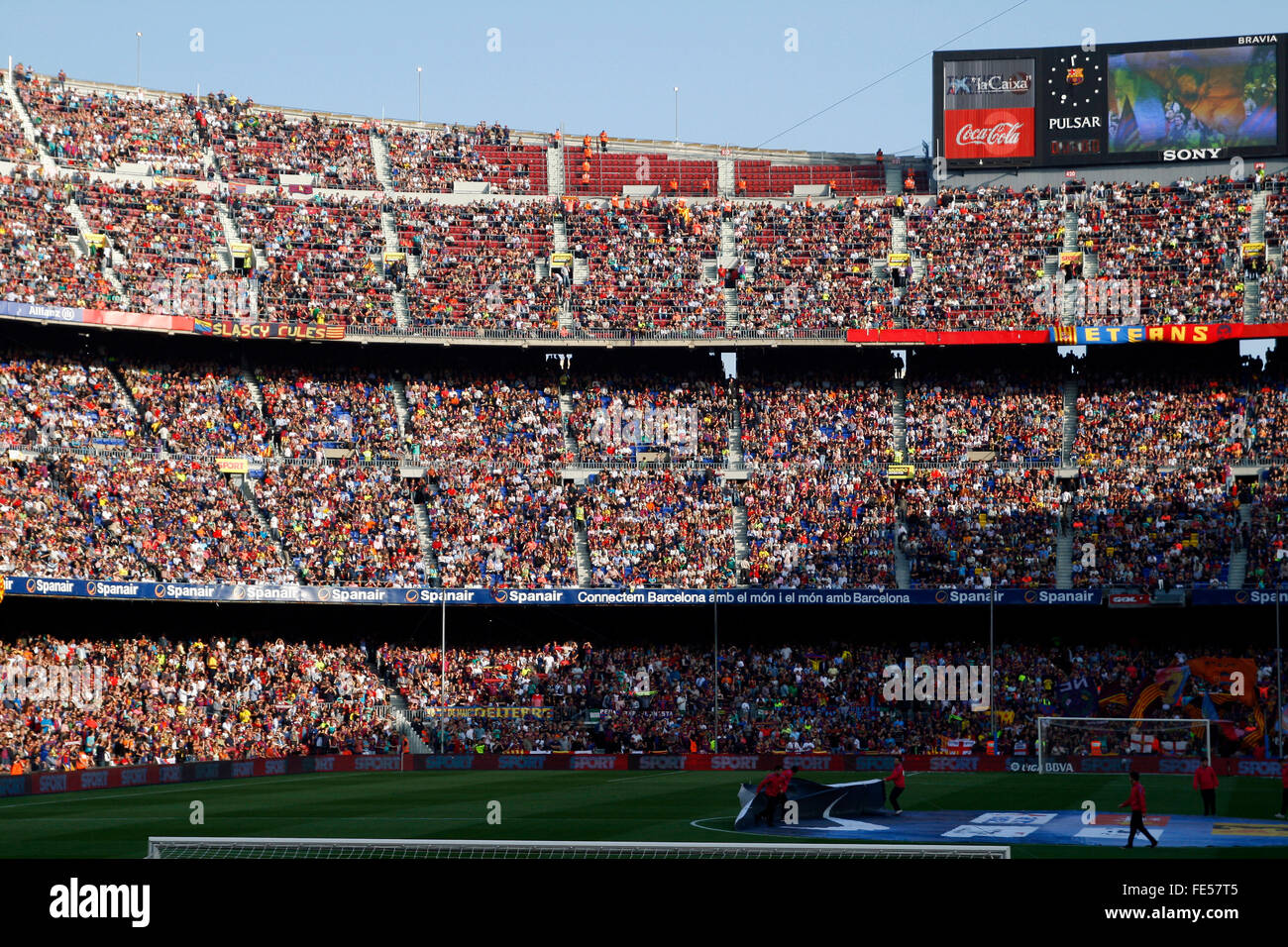 Camp nou stadium, in the city of Barcelona. Football Club Barcelona Stock Photo