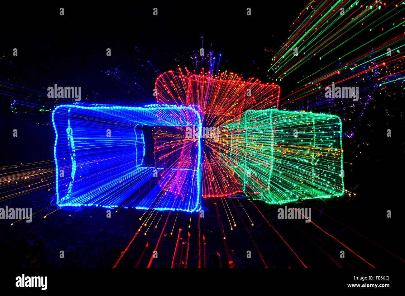 VanDusen Botanical Garden Light Festival, Vancouver, Canada Stock Photo